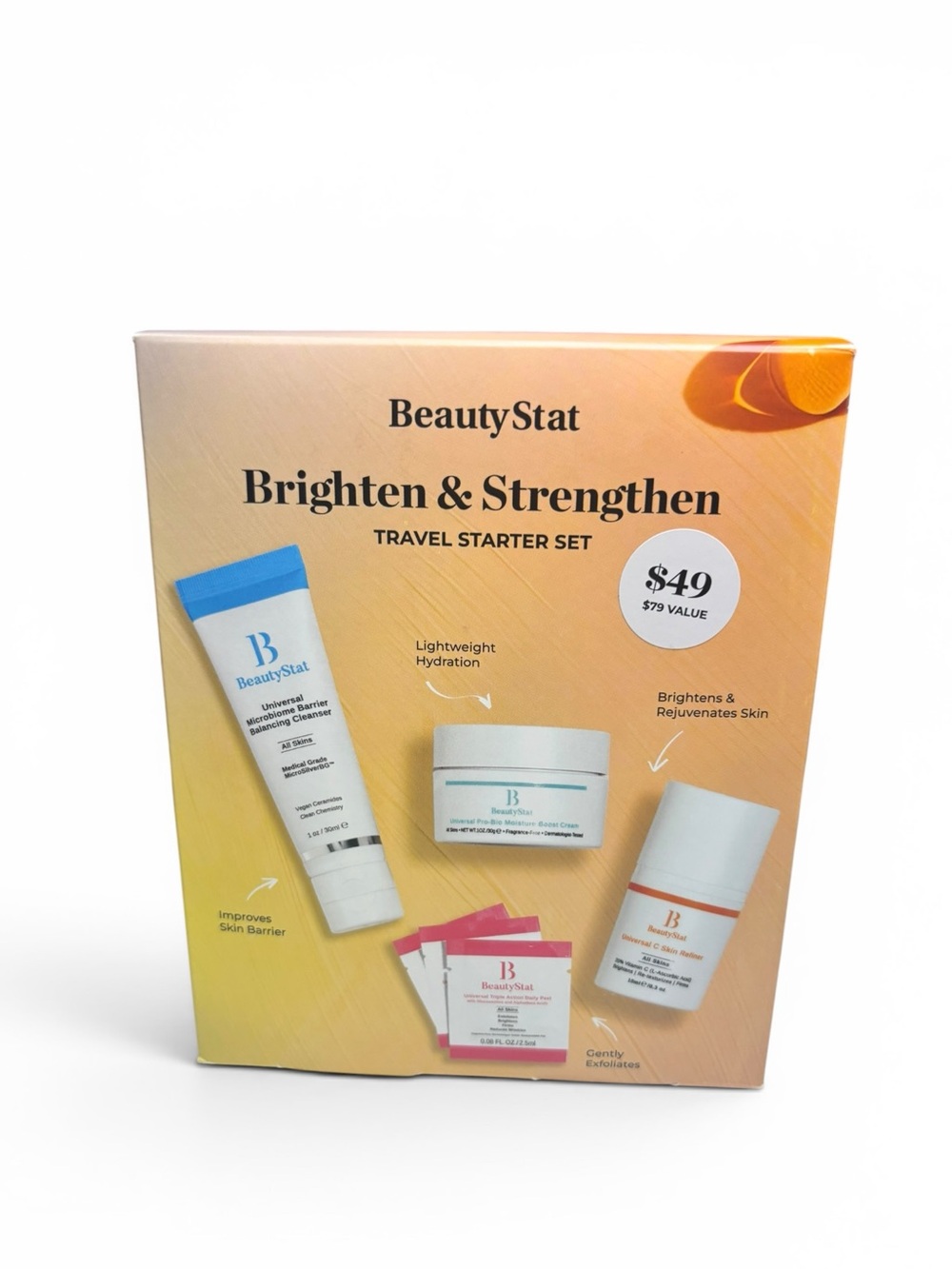 NEW/NIB BeautyStat Brighten & Strengthen Travel Starter Set - Picture 2 of 9